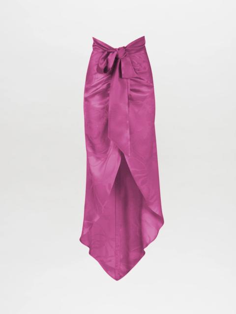 SILVIA TCHERASSI Tara Skirt Magenta Orchid Jacquard