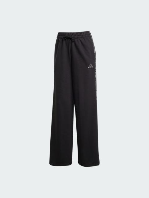 adidas Animal Print 3-Stripes Open Hem Pants