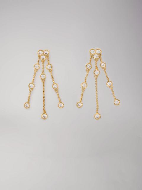 maje Gold-plated recycled brass earrings