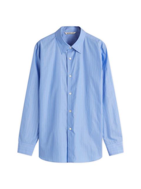 AURALEE Auralee Suvin High Count Cloth Stripe Shirt