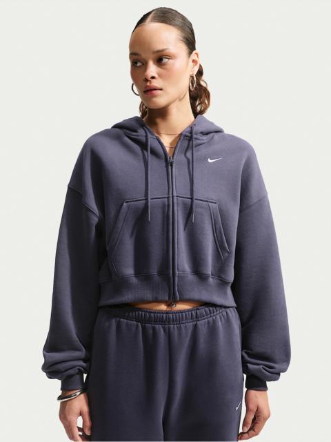 Nike Nike Studio Fleece Medium Weight Women's Oversized Full-Zip Cropped Hoodie