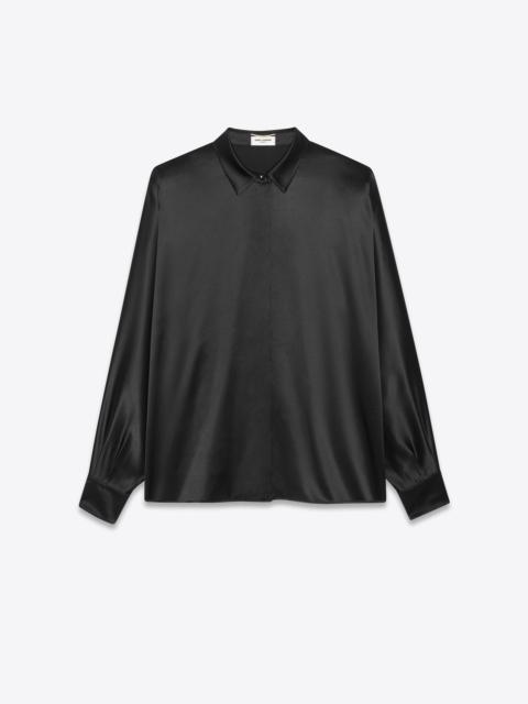 SAINT LAURENT blouse in washed silk satin