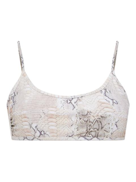 MELISSA ODABASH Cassis animal-print bikini top