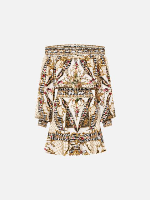 CAMILLA OFF SHOULDER SHORT DRESS