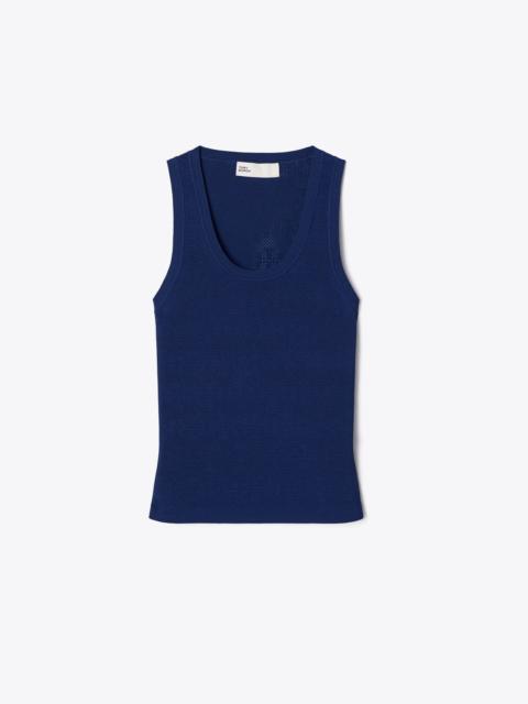 TORY BURCH Pointelle Viscose Tank