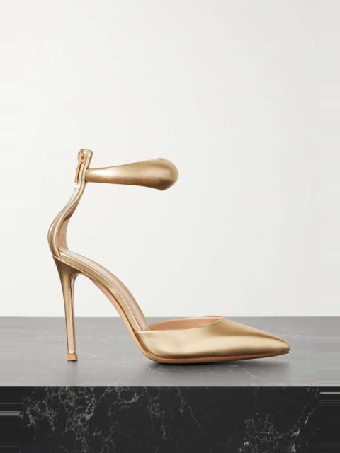 Gianvito Rossi 105 metallic leather pumps