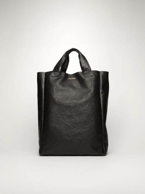 Acne Studios Crinkled leather tote bag black