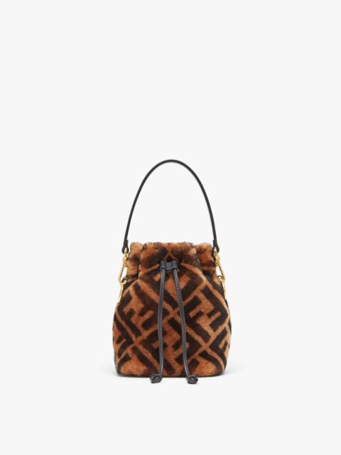 FENDI Mini-bag in brown sheepskin