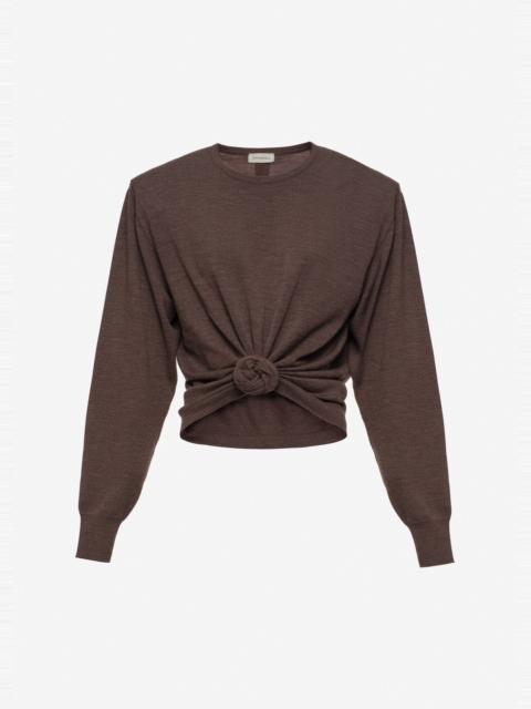 MAGDA BUTRYM Knotted longsleeve in brown