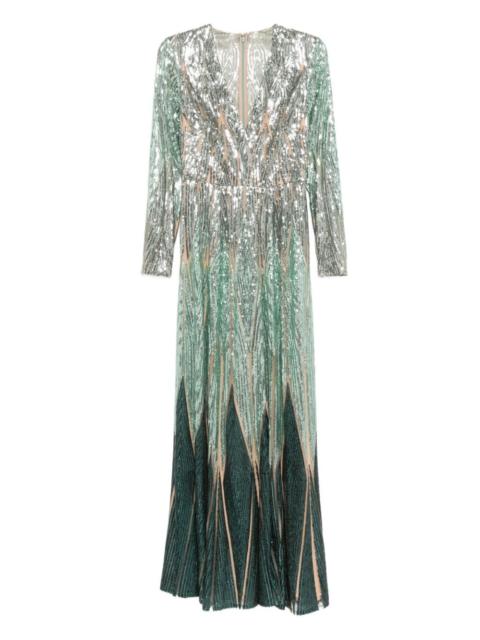 ELIE SAAB embroidered tulle long dress
