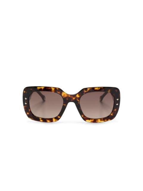 CAROLINA HERRERA tortoiseshell square-frame sunglasses