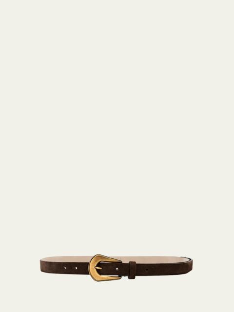 Brunello Cucinelli Western Braided Suede Belt