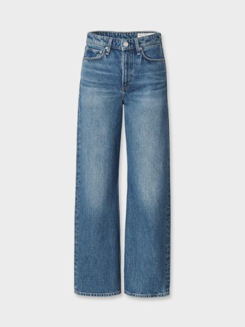 rag & bone Logan Wide-Leg Jean Mid-Rise in Rigid Denim