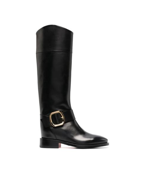 Santoni buckle-detail knee-length boots