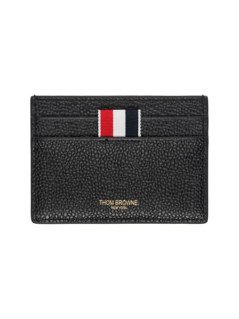 Thom Browne Black Single Card Holder With Horse Appliqué