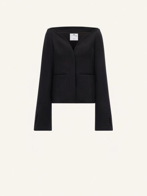 courrèges ELLIPSE HERITAGE CREPE TAILORED JACKET