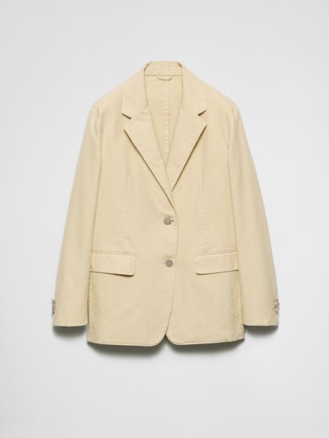 Prada Single-breasted old canvas jacket