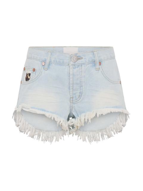 ONE TEASPOON Bonitas Low Waist Denim Shorts - Le Surf Blue
