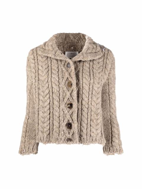 chunky-knit wool cardigan