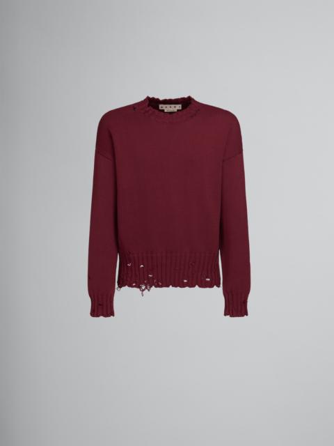 RUBY RED COTTON CREWNECK SWEATER