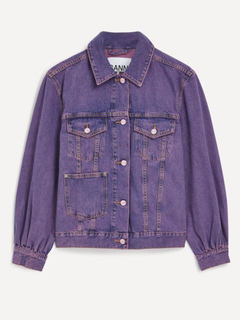 GANNI Overdyed Bleached Denim Jacket