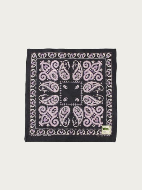 Kapital Fastcolor Selvedge Bandanna (SAMBO Paisely) 20x20 - Black