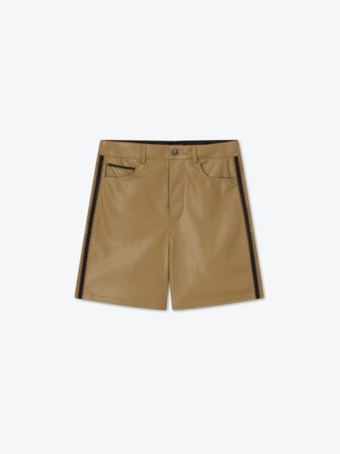 NOVAN - OKOBOR™ alt-leather shorts - Khaki