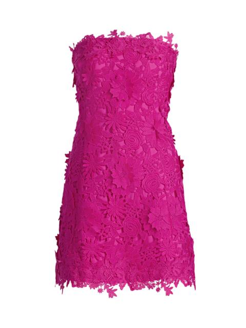 GENERATION LOVE Women's Lydia 3D Guipure Lace A-Line Minidress - Hibiscus