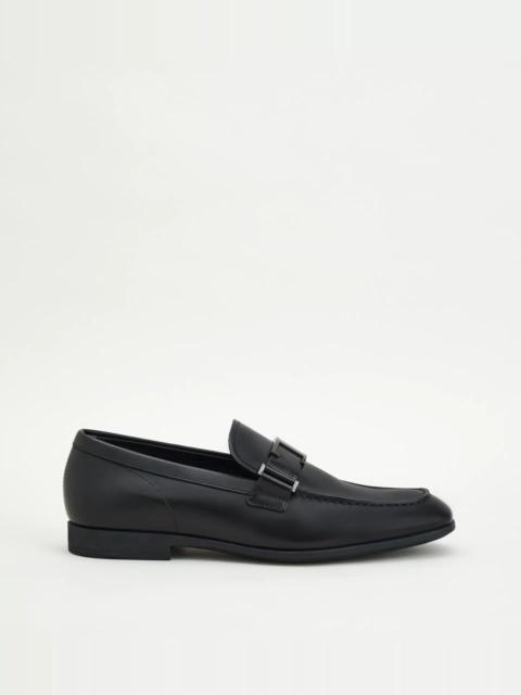 T TIMELESS LOAFERS IN LEATHER - BLACK