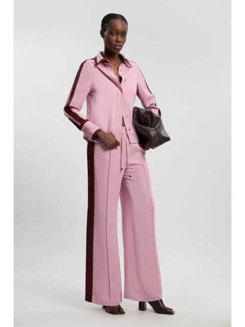 KAREN MILLEN Twill Contrast Woven Wide Leg Trousers