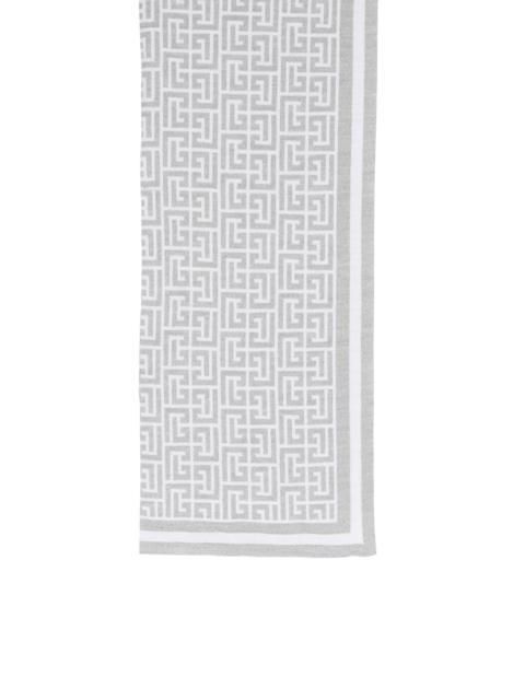 Balmain Wool scarf with Balmain monogram