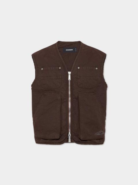 DSQUARED2 ICON NEW GENERATION CANVAS UTILITY VEST