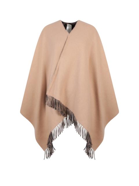 Wool and cashmere poncho
