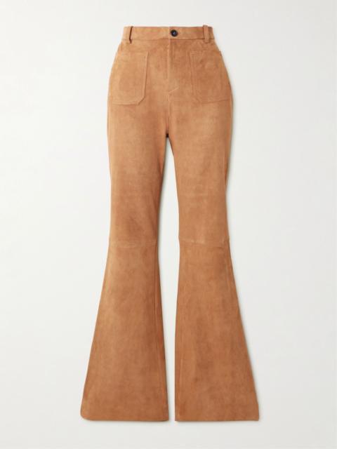 STOULS Laurent suede flared pants Camel