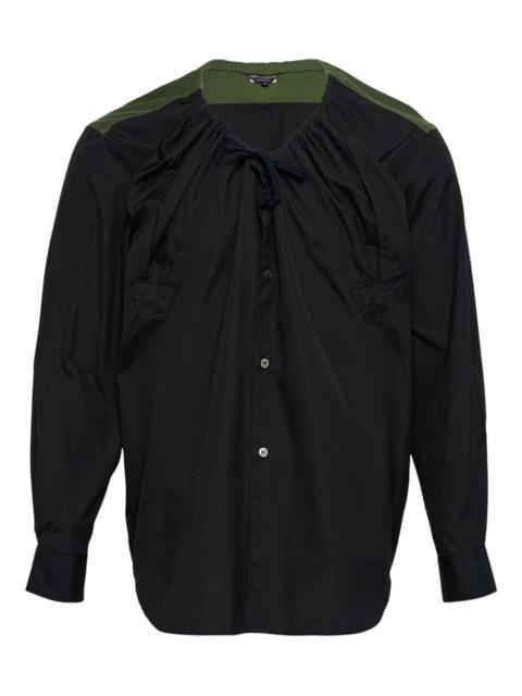 Comme des Garçons Homme Plus tie-neck two-tone shirt
