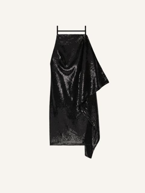 courrèges SEQUINED DRAPED DRESS