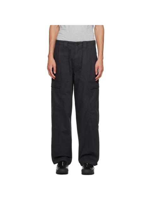 Black Micro Reps Cargo Pants