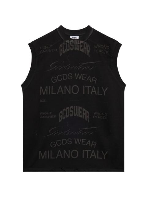 GCDS sleeveless printed vest