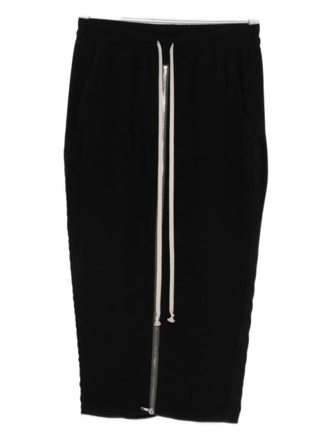 Rick Owens Drawstring Zip Midi Skirt