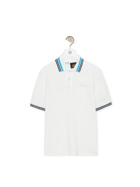 Loewe LOEWE bubble polo in cotton and linen